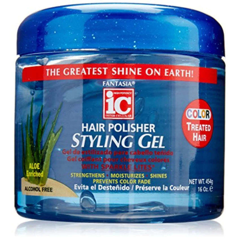 Fantasia IC Hair Polisher Styling Gel Color Treated Hair, 16 Oz