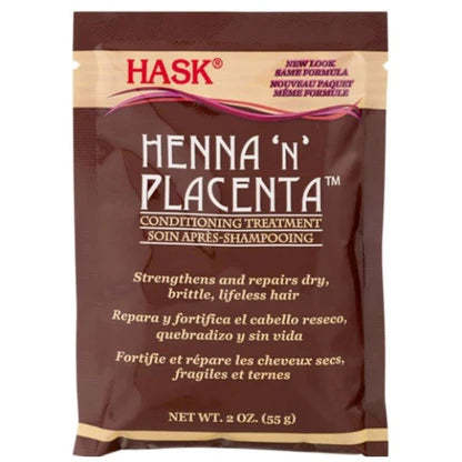 Hask Henna 'N' Placenta Conditioning Treatment, 2 Ounce