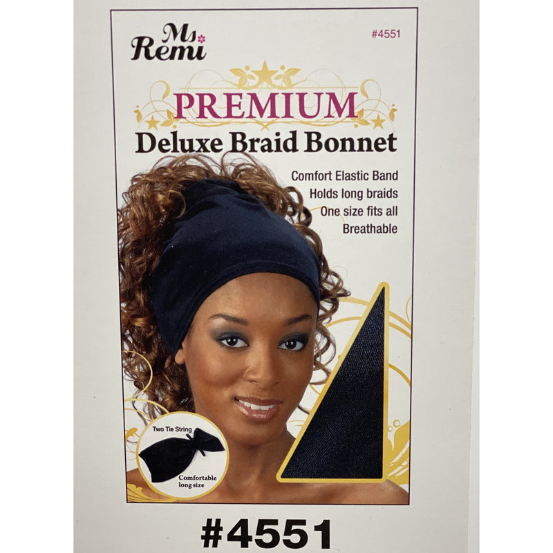 ANNIE PREMIUM DELUXE WOMEN #4551/4552 BRAID BONNET - BLACK