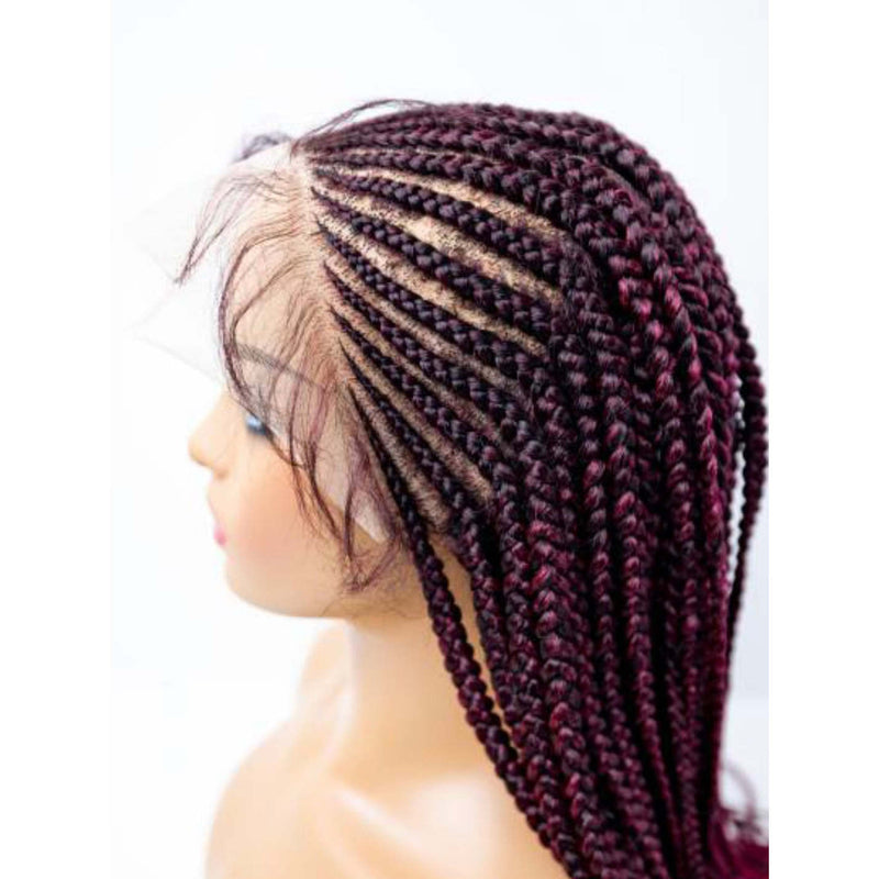 B&B 100% Hand Made TRUE Knotless Braided Wig Fulani V 32 – Beauty Nation