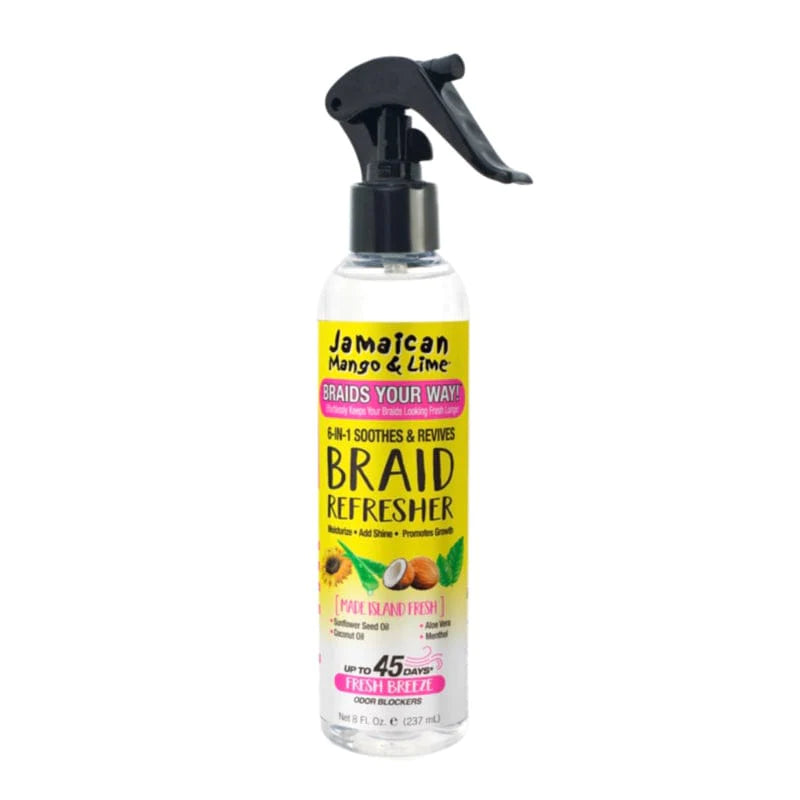 JAMAICAN MANGO & LIME | Braids Your Way! 6 in 1 Soothes & Revives Braid Refresher 8oz