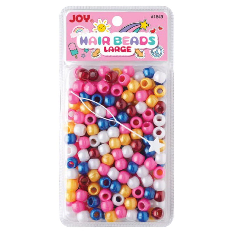 Joy Large Hair Beads 240Ct Metallic Asst Color #1849