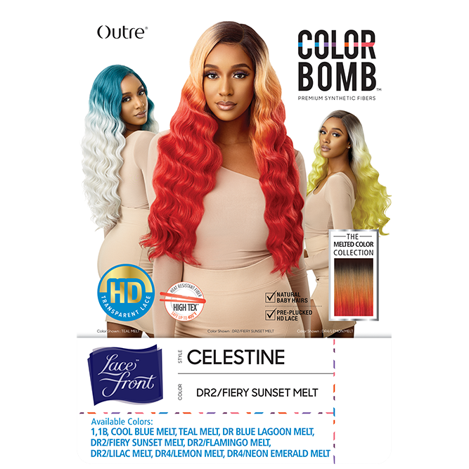 Outre Color Bomb Hd Transparent Lace Front Wig - Celestine