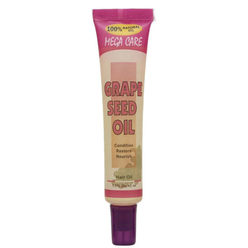 Sunflower Cosmetics Mega Care Tube Hair Oil, Grape Seed Oil, 1.5 Oz