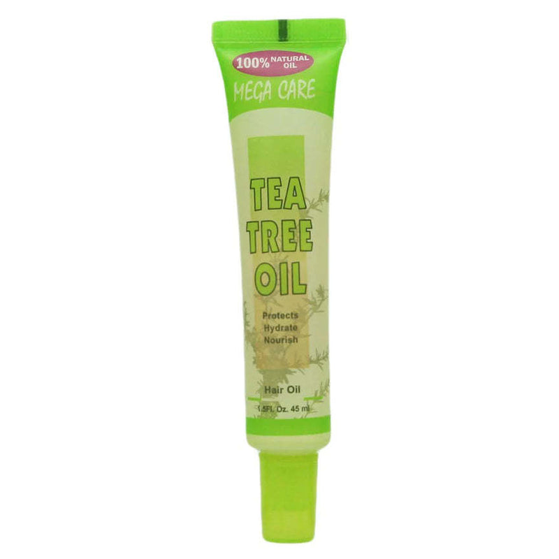 Sunflower Cosmetics Mega Care Tube Hair Oil, Tea Tree Oil, 1.5 Oz