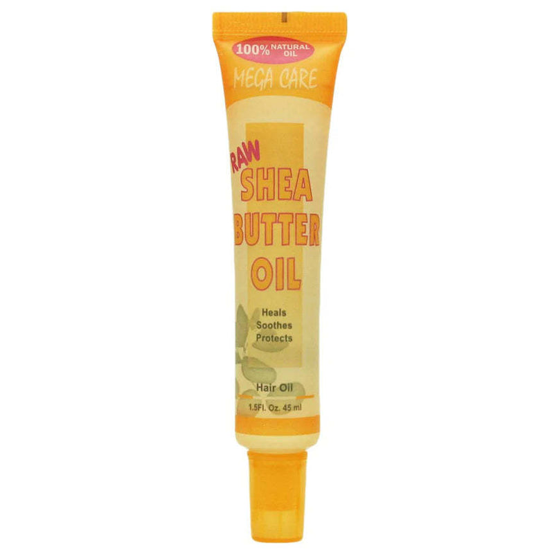 Sunflower Cosmetics Mega Care Tube Hair Oil, Raw Shea Butter Oil, 1.5 Oz