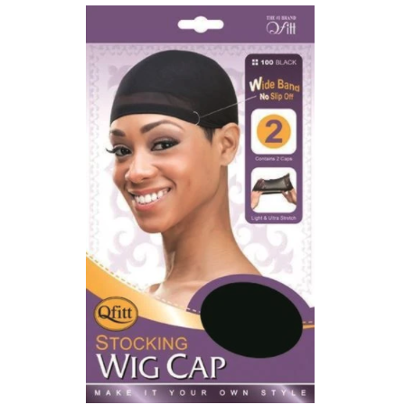 Qfitt Stocking Wig Cap #100 - Black