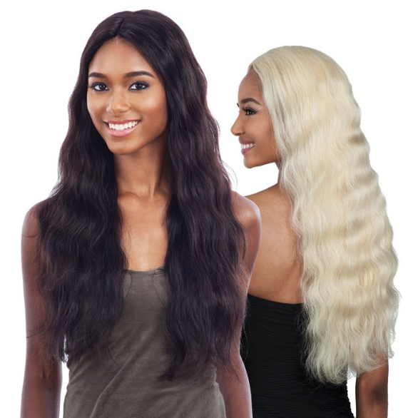 Model Model Nude 100% Human Hair Origin Lace Part Wig - Natural 702