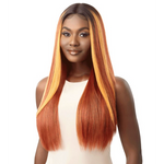 Outre Color Bomb Piano Highlights Hd Transparent Lace Wig - Chara