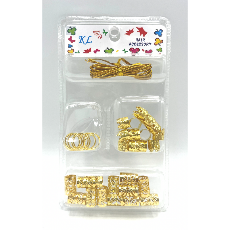 KL Braid Charms w/ Rings - Gold