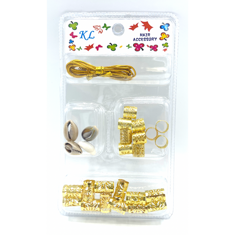 KL Braid Charms w/ Shell - Gold