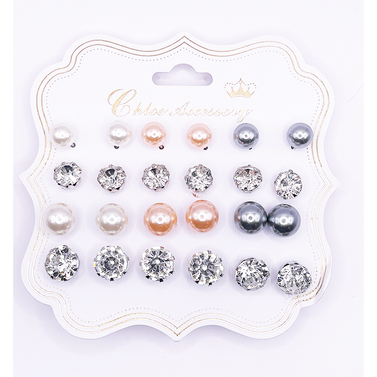 Multi-Pack Pearl Earrings Studs & Pearls  #M008