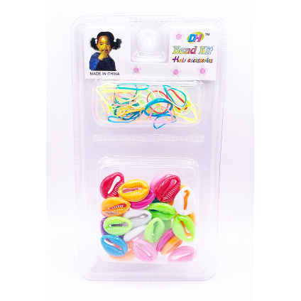 DH Bead Kit w/ Assorted Elastic Bands and Shells Assorted Colors