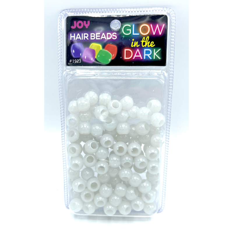 Joy Round Plastic Beads XX-Large 100ct Glow In the Dark Clear #1923