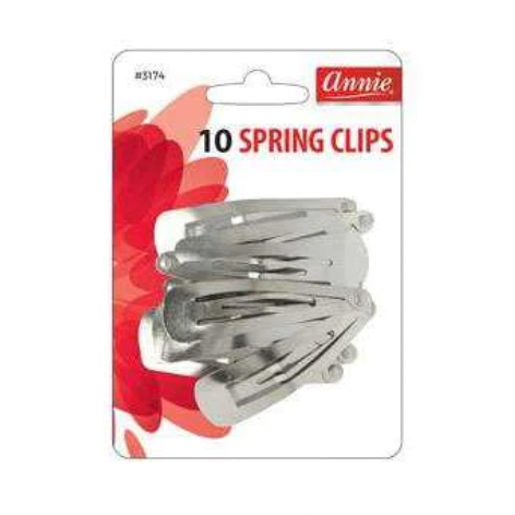 Annie Spring Clips 5cm 10Ct Silver #3174