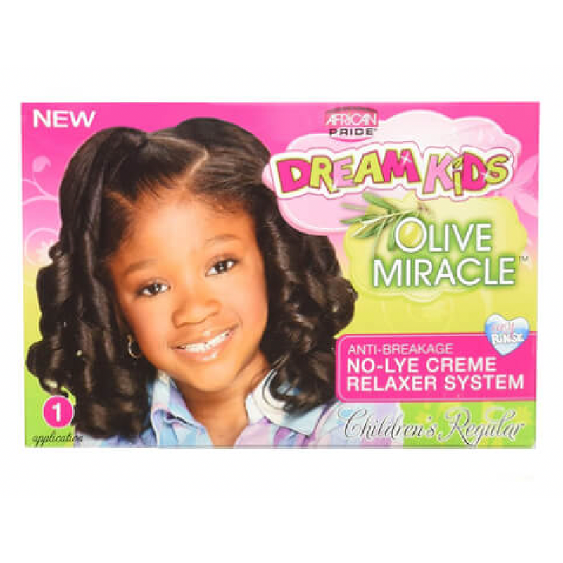 African Pride Dream Kids Olive Miracle No-Lye Relaxer System Children’s - Regular