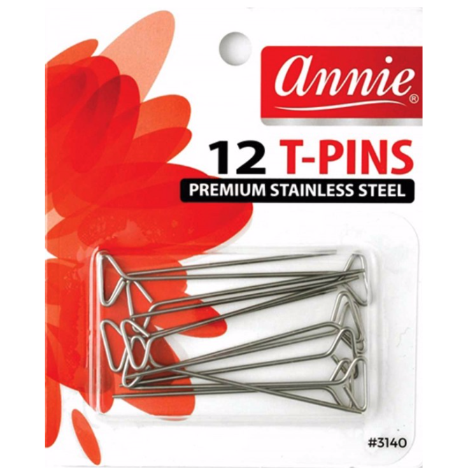 Annie 12 T-Pins Premium Stainless Steel 3140
