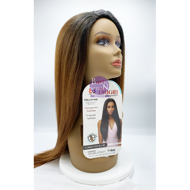Bobbi Boss Miss Origin Human Hair Blend Full Cap Wig - MOGFC004 NATURAL STRAIGHT