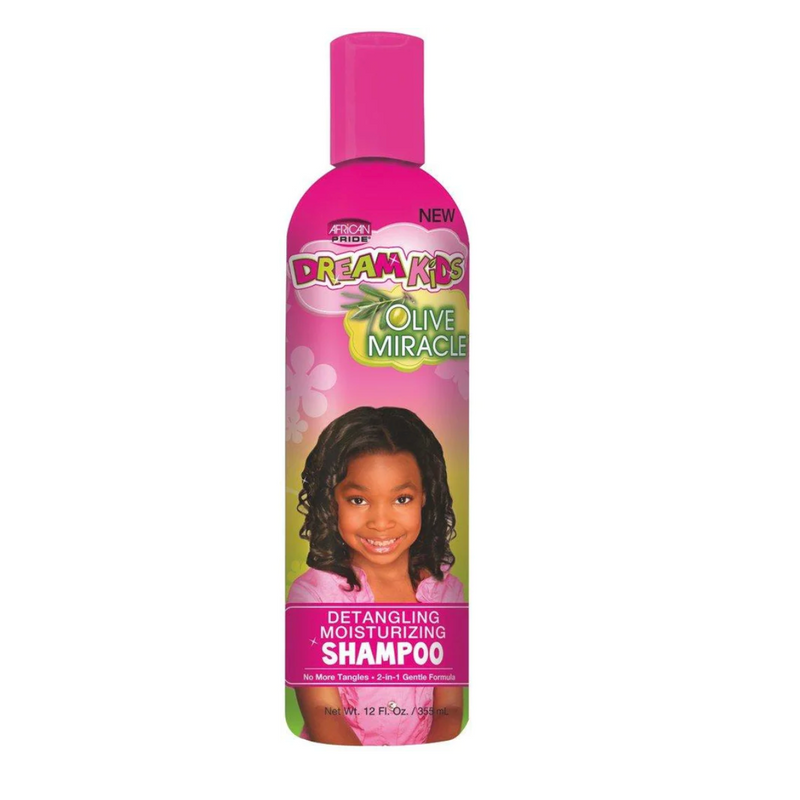 African Pride Olive Miracle Dream Kids Shampoo, Moisturizing, Detangling, 12 Oz
