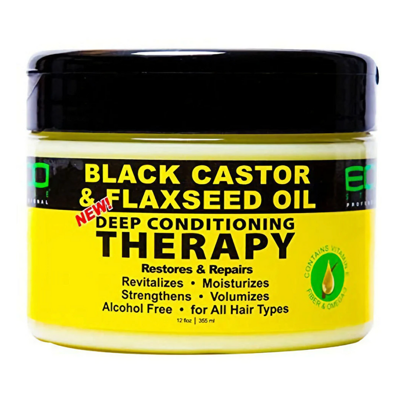 Eco Black Castor & Flaxseed Oil Deep Conditioner Therapy 12 oz