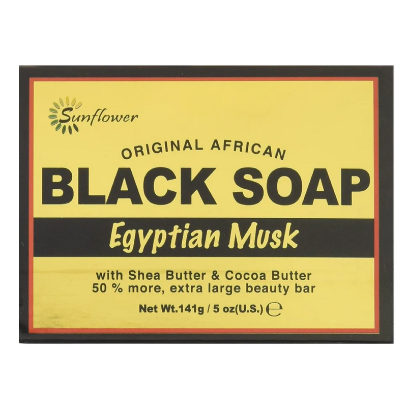 Original African Black Soap Egyptian Musk 5 Oz.