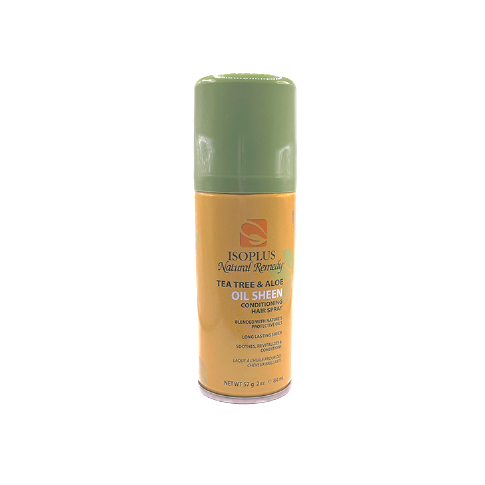 Isoplus Natural Remedy Tea Tree & Aloe Oil Sheen Conditioning Hair Spray 2 oz