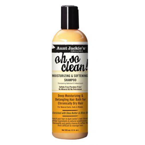 Aunt Jackie's Oh So Clean Moisturizing and Softening Shampoo, 12 oz