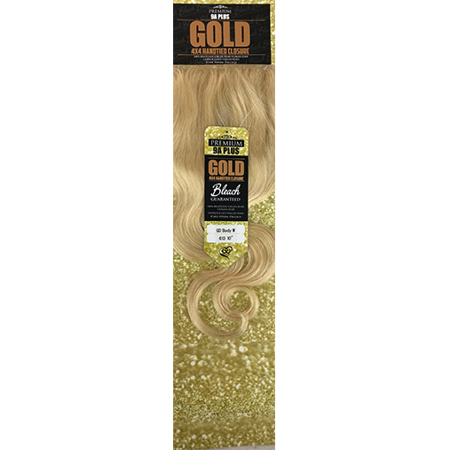 4x4 Body Wave Lace Closure by GOLD BUNDLE BLONDE