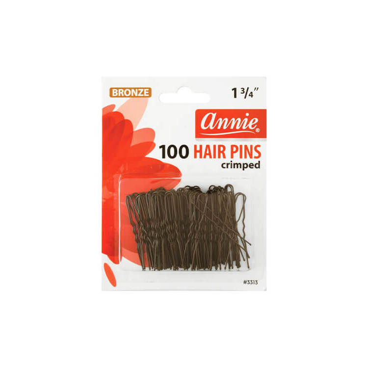 Annie Bronze 1 3/4″ Crimped Hair Pins 100 ct #3313