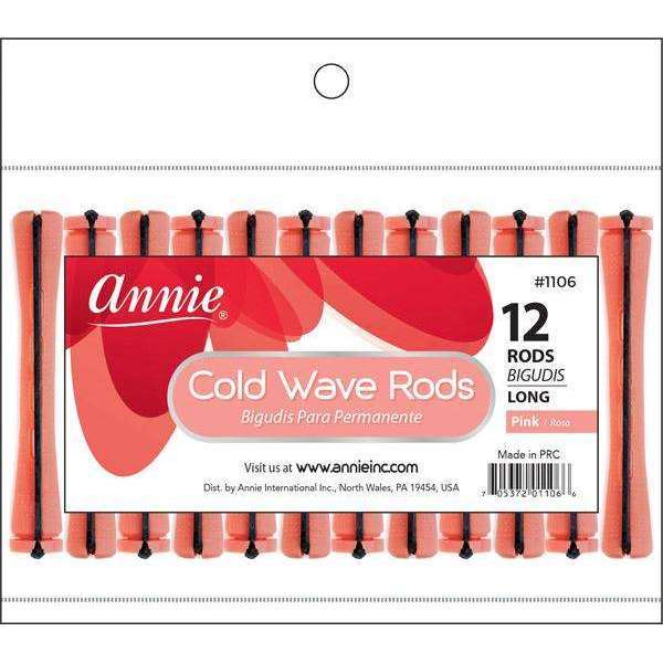 Annie Cold Wave Rod Long 12Ct Pink #1106