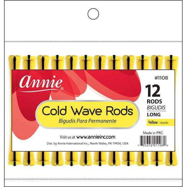Annie Cold Wave Rod Long 12Ct Yellow #1108