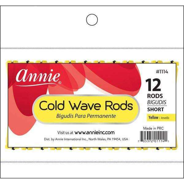 Annie Cold Wave Rod Short 12Ct Yellow #1114