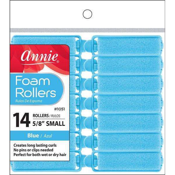 Annie Foam Rollers Small 14Ct Blue #1051