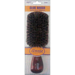 Annie Soft Club Brush 100% Pure Boar Bristles Dark Brown #2081