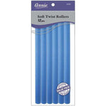 Annie Soft Twist Rollers 10in 12ct Blue Value Pack #1261