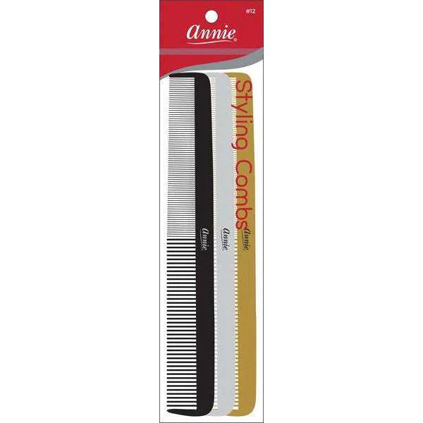 Annie Styling Comb 3Ct Asst Color