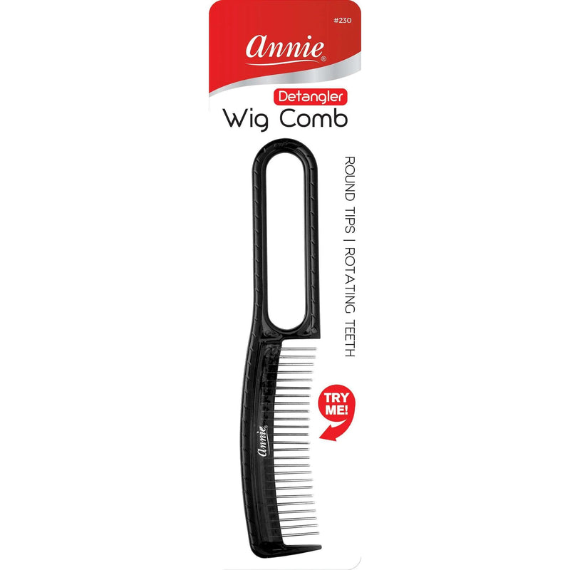 Annie Wig Detangler Comb Black Color #230