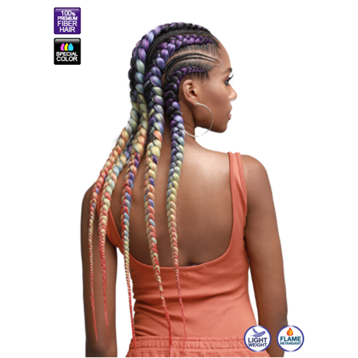 Bobbi Boss Synthetic Pre Feathered Just Braid 54"
