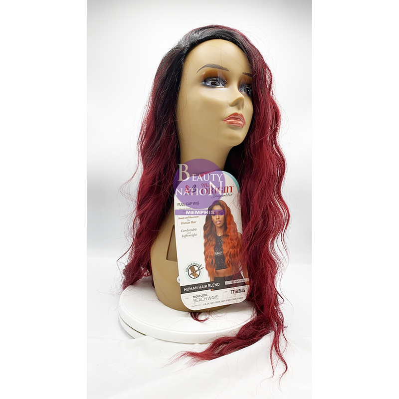 Bobbi Boss Miss Origin Human Hair Blend Full Cap Wig - MOGFC005 BEACH WAVE