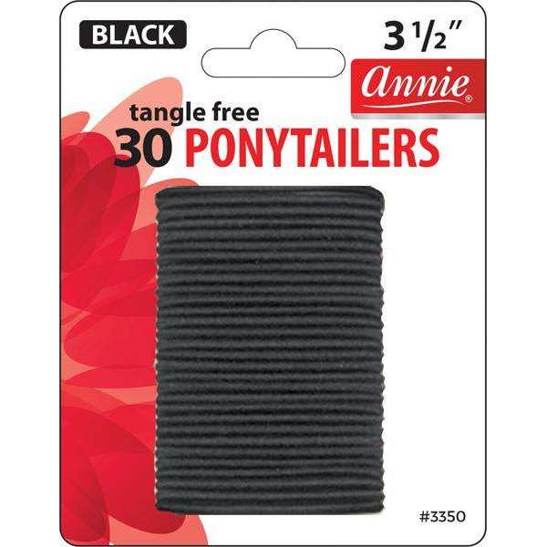 Annie No Tangle Ponytailers 3 1/2In 30ct Black #3350