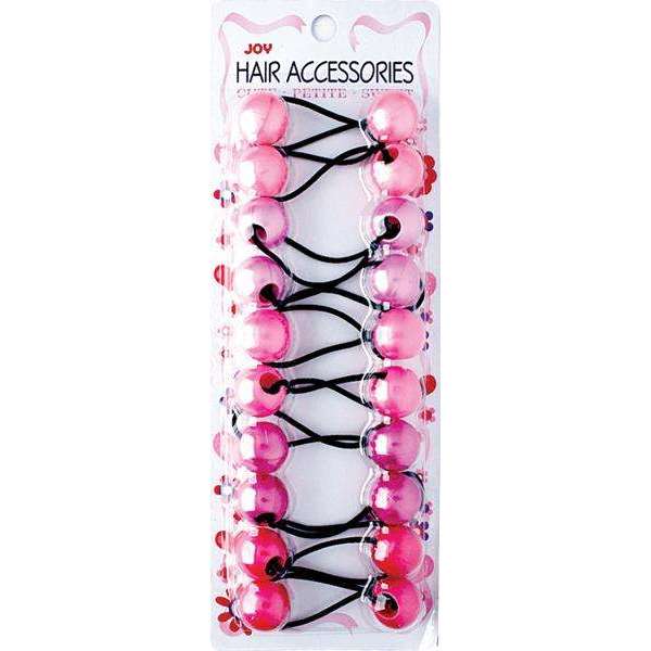 Joy Twin Beads Ponytailer 10ct Asst Pink #16292