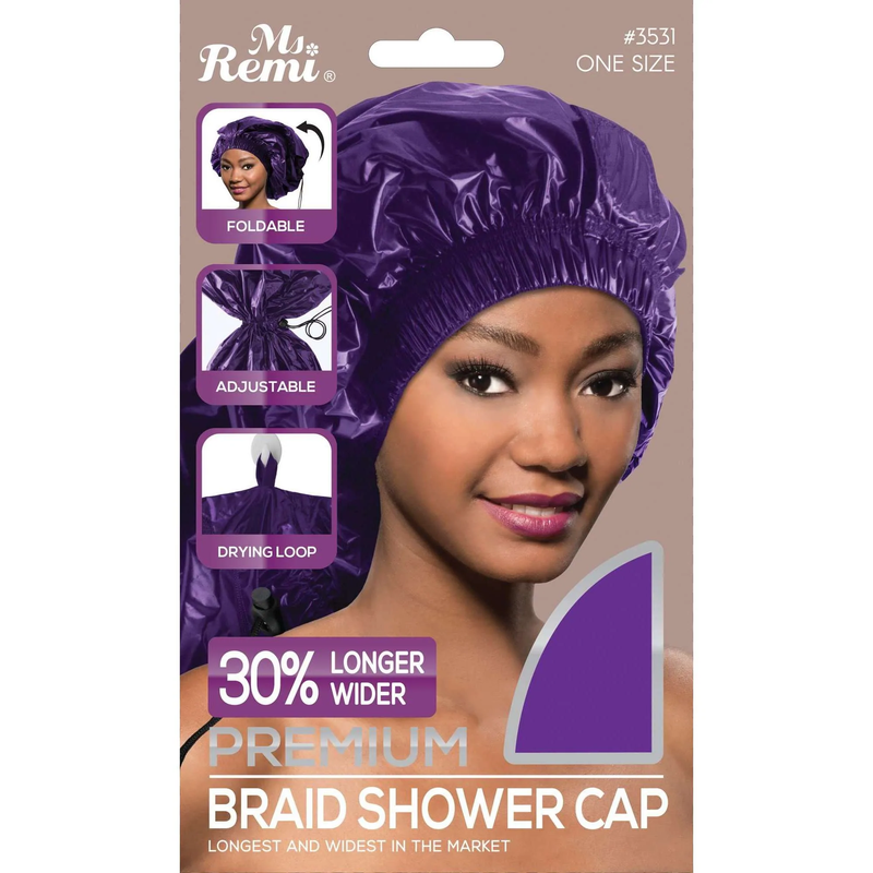 Ms. Remi Max Jumbo Braid Shower Cap Purple #3531