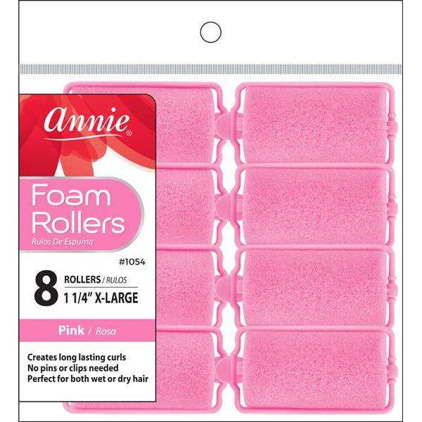 Annie Foam Rollers X-Large 8Ct Pink #1054