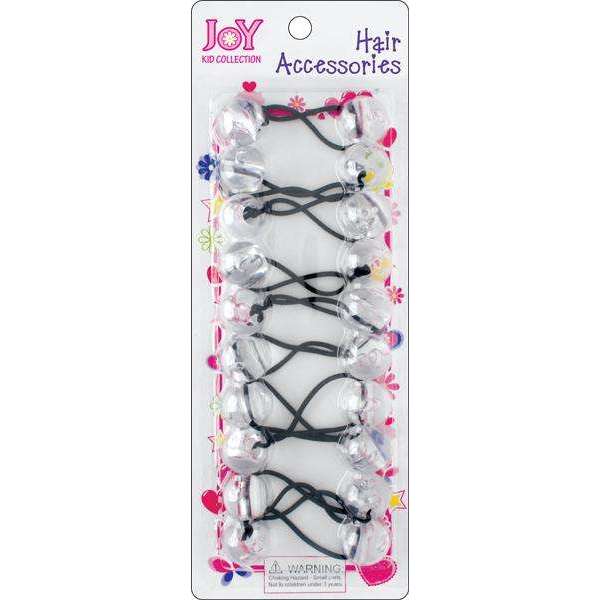 Joy Twin Beads Ponytailers 10Ct Clear #16051