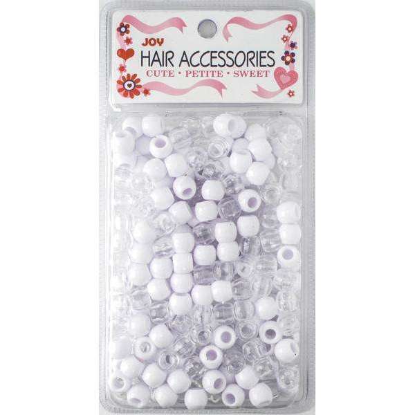 Joy Big Round Beads Large Size 240Ct White and Clear #1835
