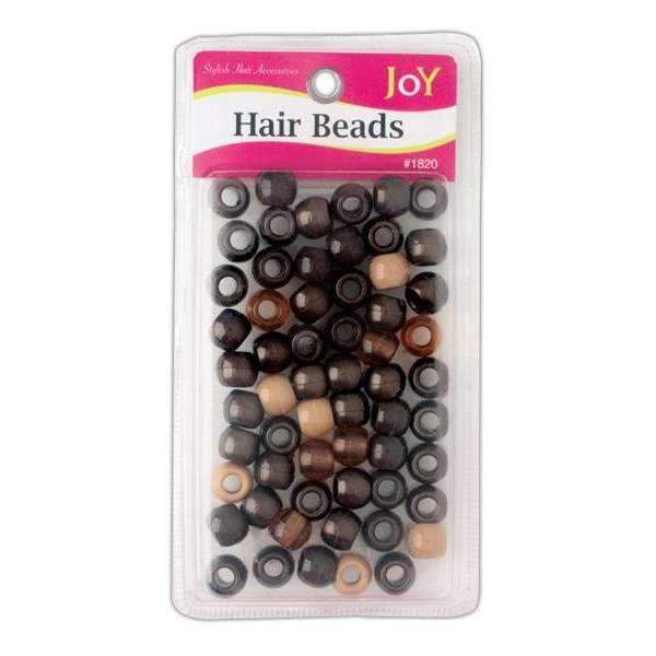 Joy Big Round Beads Large Size 60Ct Brown Asst Color #1820