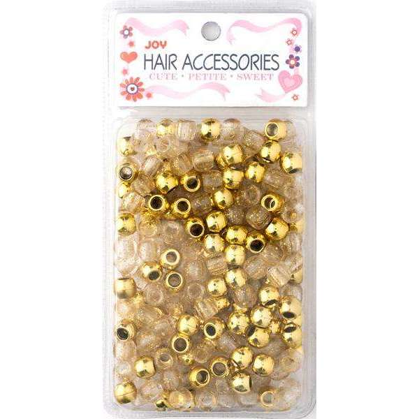Joy Round Plastic Beads Large Size 240 Ct Gold Asst Color #1903