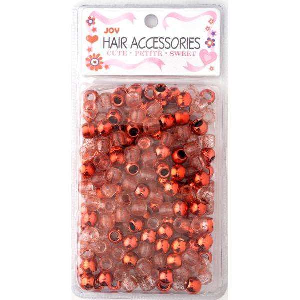 Joy Round Plastic Beads Large Size 240 Ct Red Asst Color #1905