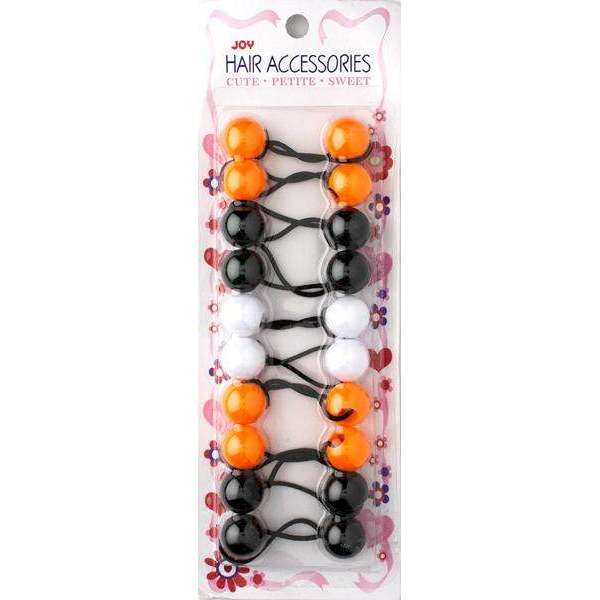 Joy Twin Beads Ponytailers 10Ct Asst Color #16277