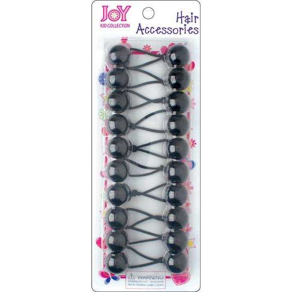 Joy Twin Beads Ponytailers 10Ct Black #16049